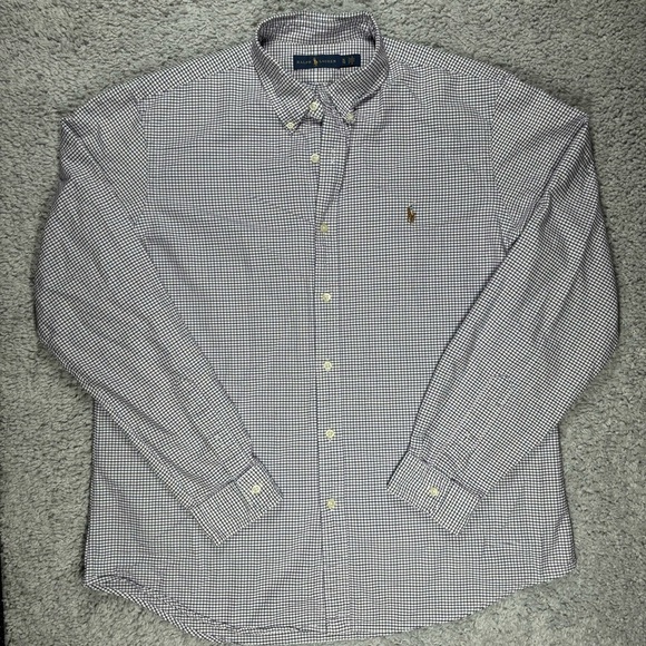 Ralph Lauren Shirt Mens Extra Large Button Up Tattersal Check Office Business - Picture 1 of 4